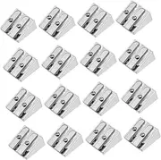 OHPHCALL Handheld Pencil Sharpeners Double Holes Mini Aluminum Alloy Sharpeners Perfect for Boys and Girls Classroom Office Supplies