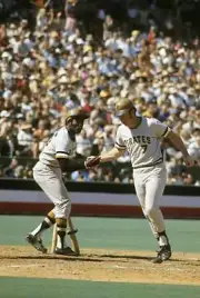 Baseball 1971 Nlcs Playoffs Pittsburgh Pirates Manny Sanguillen 2 Old Photo