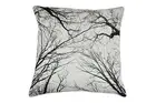 100% Cotton Cushion - Tree Gazing Design Black and White 45 x 45 cm
