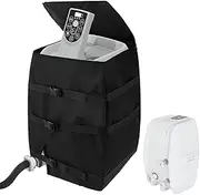 [blackonvlm] Hot Tub Heater Pump Cover, Hot Tub Spa Heater Pump Cover with Zipper Reusable, Inflatable Hot Tub Pump Cover, Hot Tub Insulated Pump Cover, for Square Hot Tub Spa Heater Pump