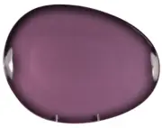 DIANE VON FURSTENBERG Home Pebblestone Eggplant Medium Oval Serving Platter New