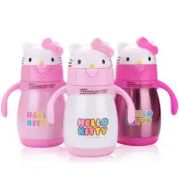 在飛比找momo購物網優惠-【優貝選】HELLO KITTY 兩用保冷/保溫 吸管式兒童