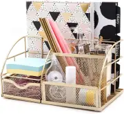 Desk Organiser/Mesh Desk Tidy Caddy/Pen Holder/Multifunctional Organiser with 7
