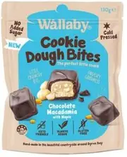 Wallaby Cookie Dough Bites Chocolate Macadamia w/Maple G/F 130g