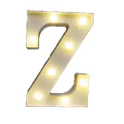 Catzon Decorative Led Light Up Number Letters White Plastic Marquee Number Lights Sign Party Wedding Decor Battery Operated (Z)
