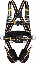 Five-point safety harness with thicken mesh pad,high-altitude work fall arrest protection harness,climbing harness belt with quick buckles,adjustable full body seat belt