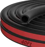 40 Ft Rubber Weather Stripping Door Seal, D Shaped Automotive Weather Stripping