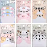 DS. DISTINCTIVE STYLE Cute Sticky Notes Set of 6 Fun Animal Note Pads