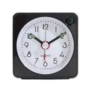 Small quartz alarm clock with snooze and silent movement convenient for travel