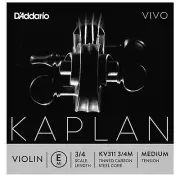 D'Addario Kaplan Vivo Violin E String, 3/4 Scale, Medium Tension