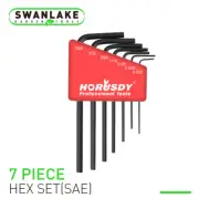 7 Piece Hex Key Allen Wrench Set Mini SAE Standard Short Long Arm CrV Steel