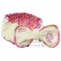 在飛比找樂天市場購物網優惠-小禮堂 Hello Kitty 蝴蝶結造型絨毛鬆緊束髮帶《粉