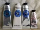 4 Lot L'OCCITANE Hand Cream 3x 1 oz Dry Skin Shea Butter, .35 oz Cherry Blossom