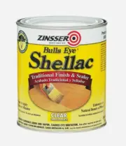 Zinsser BULLS EYE Shellac 1 qt CLEAR Traditional Finish & Sealer Easy Apply 304H
