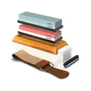 Knife Sharpening Stone Kit, 4 Side Grit 400/1000 3000/8000