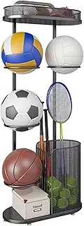 Tennis Racquet Storage Rack.Metal Ball Sports Equipment Storage Rack.Black/Gold/WhiteBadminton Racket Display Rack.for Gymnasium Gym School