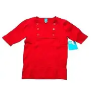 Vintage Paul Frank Womens Nautical Top, Red, Small