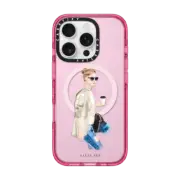 iPhone 16 Pro Impact Case MagSafe Compatible Lady Drinking Coffee