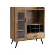 Costway Wood Wine Cabinet Buffet Sideboard w/Rack & Holder