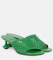 [Loewe] Loewe Paula's Ibiza Toy leather mules AU 9 green