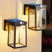 [2PK] Litogo Solar Porch Lights Outdoor Motion Sensor, Solar Wall
