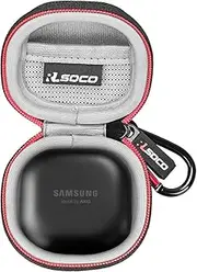 RLSOCO Carrying Case for Samsung Galaxy Buds 2 Pro/Galaxy Buds 2/Galaxy Buds Live/Galaxy Buds Pro/Galaxy Buds FE True Wireless Earbuds (Black)