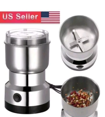 Electric Coffee Bean Grinder Nut Seed Herb Grind Spice Crusher Mill Blender USA