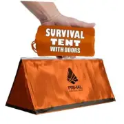 Survival Gear Shelter for Bug Out Bag - Storm Shelter Survival Tent with Orange