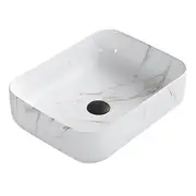 500*390*130mm Poseidon Carrara PA5039MC Marble Ceramic Rectangle Above Counter Basin