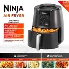 Ninja 4 Quart Air Fryer with Reheat & Dehydrate, Black, Silver, AF100WM