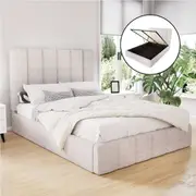 Artiss Bed Frame Double Size Beige TETTE