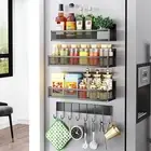Magnetic Spice Rack for Refrigerator, 4 Pack Magnetic Shelf, Fridge Organizer Ma