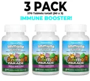 Animal Parade, Kid Immune Booster, 3 PACK, Tropical Berry, 90 Tablets x 3