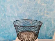 Round Orchid Wire Mesh Basket 2 PK Black or white vinyl~ Organizer Garage Bins