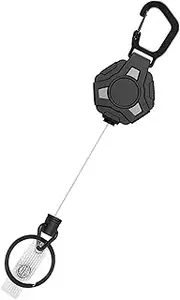 Retractable Keychain Heavy Duty Belt Clip,Polygonal Key Chain Straps | Retracting Lanyard with Cord for Keys Badge Reel Cards for