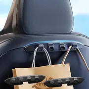 DICMKY 2 Pack Foldable Car Purse Hook for Tesla Model 3 Model Y Accessories 2025 2024 2023 2022 2021 Model X 2023 2020, Car Seat Headrest Hooks for Purses & Bags Hanging Grocery, Seat Back Organizers