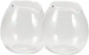 2 pcs Mini Glass Coffee Pitcher with Spout Clear Japanese Milk Pitcher for Sauces Honey Decorative for Home Coffee Bar Use
