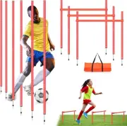 12PCS Adjustable Soccer Agility Training Poles, Speed Sticks for Drills