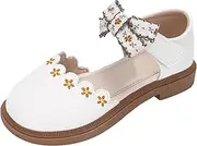 [IWIHMIV] Dress up Shoes Girl Mary Jane Bright Shoes Comfortable Thick Soled Princess Flower Wedding Birthday Party Dress