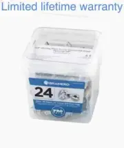 New Brainerd 24pk 105 Degree 1/2" Overlay SOFT-Close Nickel Plated Hinge