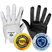 Bionic Mens Relax Grip Golf Glove For Right Handed Golfer Fits Left Hand (2Pack)