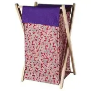 Trend Labs Nursery 15" x 27" Clothes Hamper (Talula) Purple Red, NEW in Box