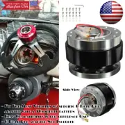 Ball Bearing Detachable Black Steering Wheel Quick Release Hub For VW Porsche