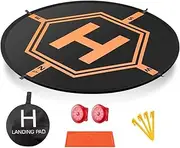 AURTEC Universal Drone Landing Pad 32 inch (80cm) with Night Vison LED Lights, Fast-Fold Waterproof Helipad for All Types of Drones including DJI Mini/Air/Mavic/Avata, Holy Stone, Autel and More
