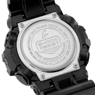 【CASIO 卡西歐】G-SHOCK酷炫黑黃色彩雙顯錶(GA-700CY-1A)