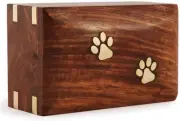 Wooden Pet Memorial Keepsake Cremation Urns for Ashes Pet Urn Wood Keepsake B...