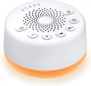 Easysleep Sound White Noise Machine with 25 Soothing Sounds and Night Lights with Memory Function 32 Levels of Volume and 5 Sleep Timer Powered by AC or USB for Sleeping Relaxation (White)