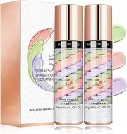 2pcs Pore Primer, Colour Correcting Facial Serum, Face Makeup Primer Base,Isolation Cream,Invisible Pore,Oil Control, Brightening Moisturising Essence Concealer Foundation ( 1)