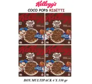 Kellogg's Cereal Coco Pops Risetti Rice Blown Al Chocolate Box 4X330g