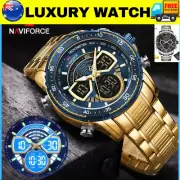 Men's Watches Luxury Quartz Digital Analog Sport Wrist Watch Waterproof Stainles